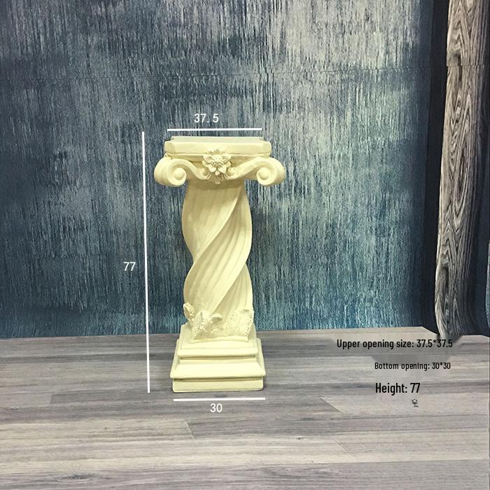 Wedding Gold Roman Column Flower Stand – European Stripe Trophy Fiberglass Décor