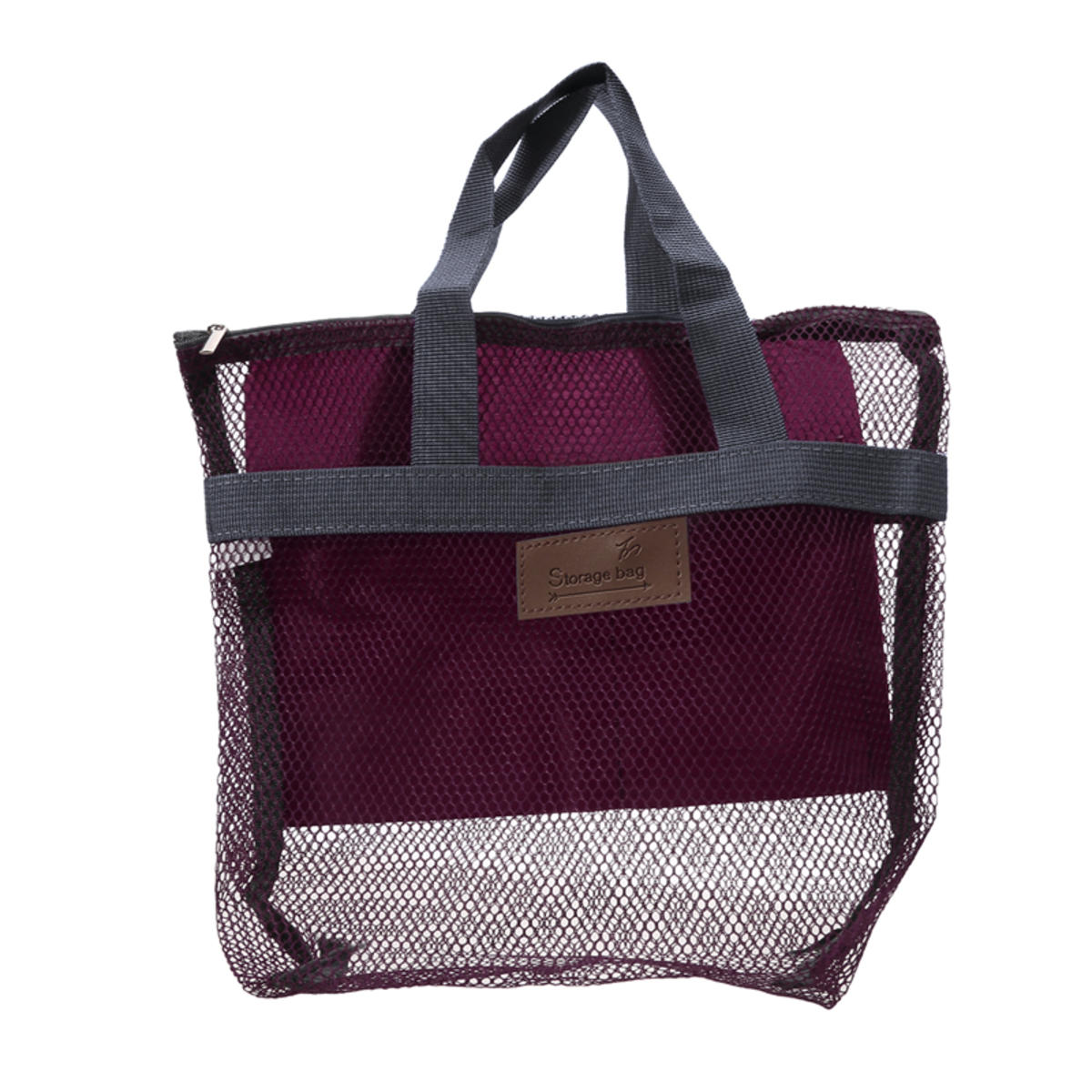 

Mesh Shower Storage Bag Toiletry Bag Portable Wash Package Reusable Cosmetic Pouch Shower Organizer for Bathroom Dorms Travel Beach Camping вино красного