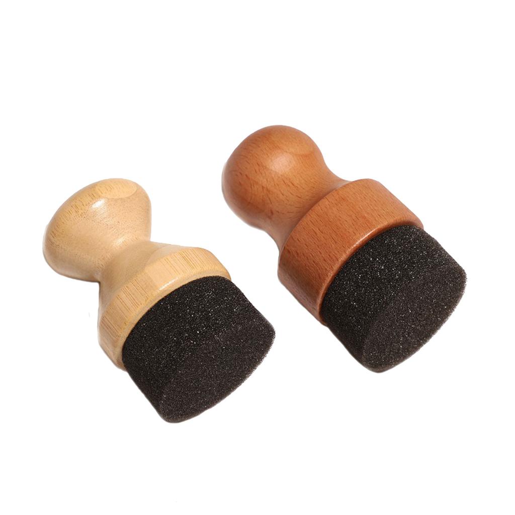Pack of 2 Reusable Bamboo Cutting Board Oil Wax Brushes for Refreshing Cutting Boards and Wooden Utensils