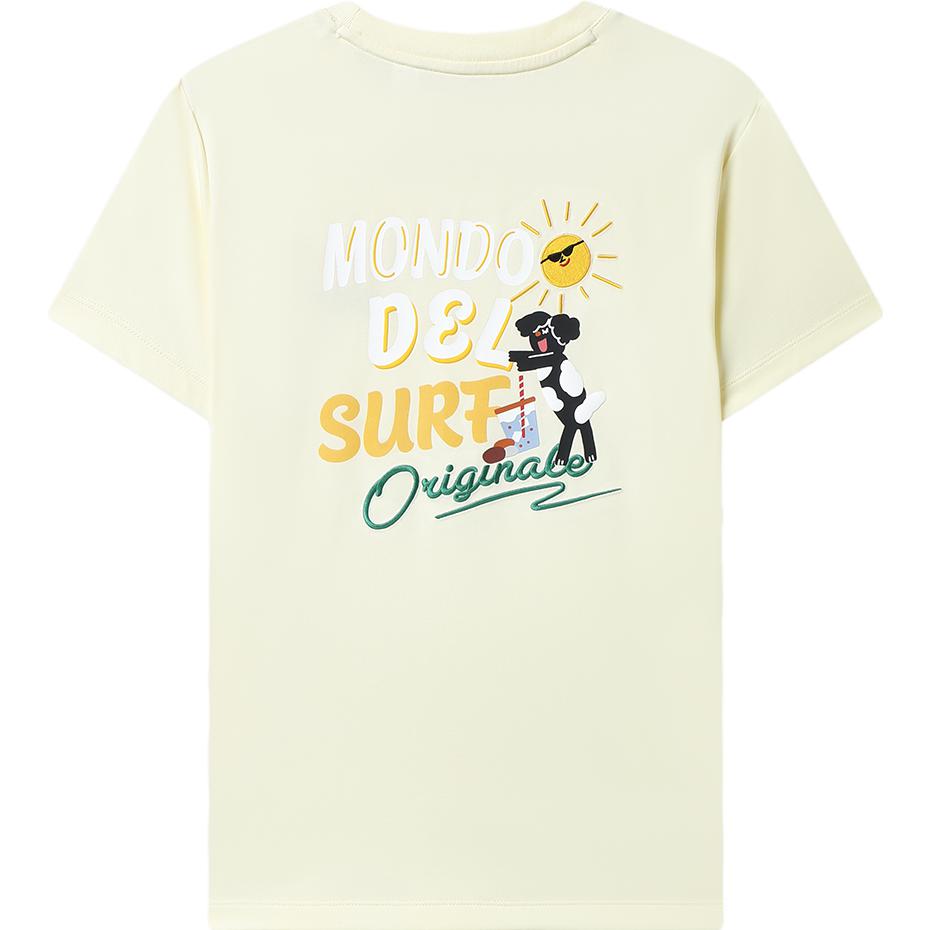 

FILA Letter Print Floral Short Sleeve T-Shirt Women Tops Wax-Yellow F11W329110FYE S