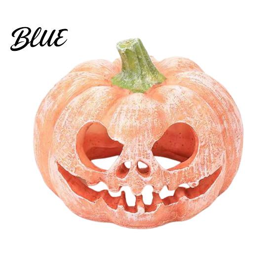 Aquarium Versteck Kürbis Aquarium Versteck Halloween Dekoration Harz Jack-O-Lantern Dekorationen Versteckhöhle für Betta Garnelen Hohl