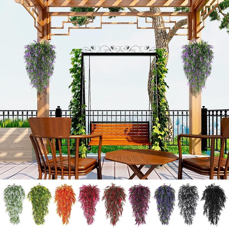 Artificial Plant Hanging Giant Flowers Lavender Vine Decorative Fake Plant Wedding Decor Balcony Garden Decoration