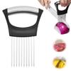 Onion Slicer Stainless Steel Holder with NonSlip Grip, Multipurpose Vegetable and Fruit Cutter Ref: 7253