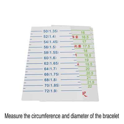 5pcs Bracelet Measuring Sizer Card Bracelet Ring Mouth Measuring Tool CM/MM Two Sizes