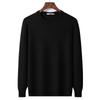 Men's Basic Solid Round Neck Pullover Sweater