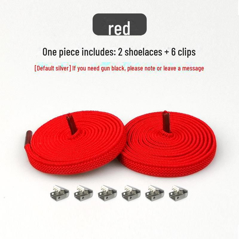 Snap Button Lazy Clip Shoelaces - Versatile for Kids, Adults, Men, Women - Black & White - Free Tie - Free Elastic