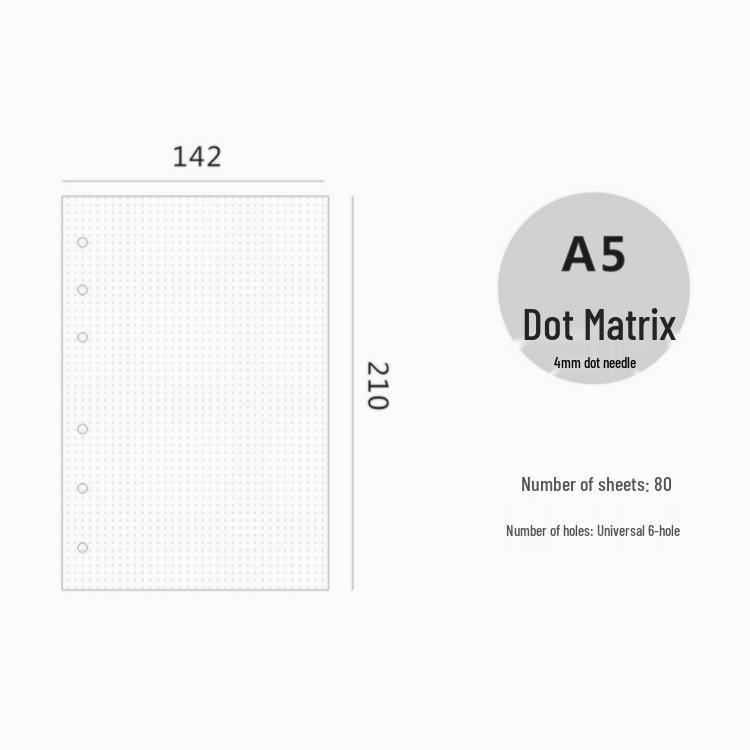 7-inch A6 B5 Loose-leaf Notebook A5 Notepad Replacement Pages