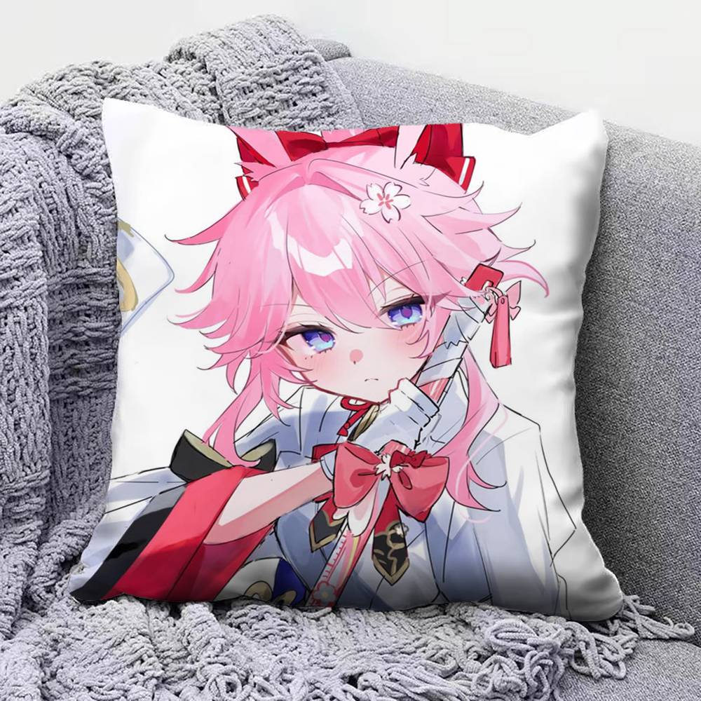 Evanescia Honkai Star Rail Game Anime Girl Pillow Covers Home Sofa Cushion Covers and Aecorative Custom