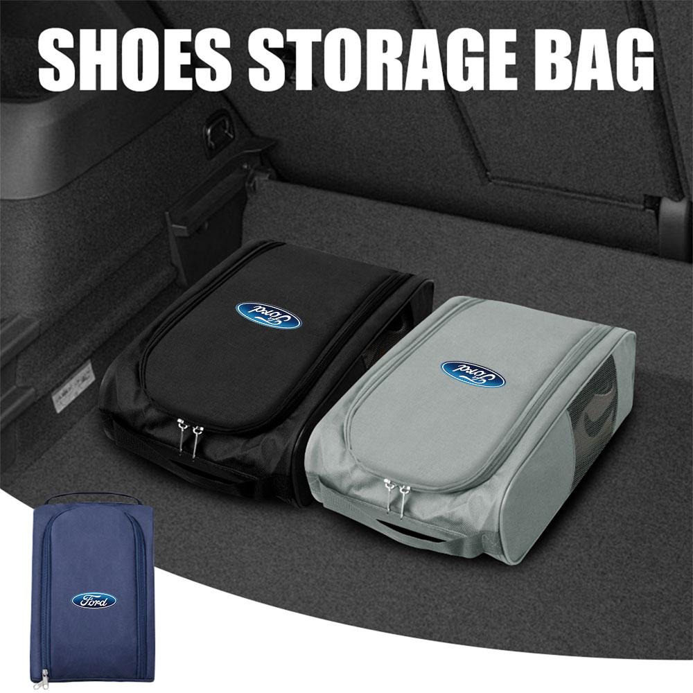 Car Sneaker Storage Bag Travel Outing Storage Zipper Style Valve Cap For Ford Focus 2 3 MK2 MK3 MK5 Fiesta Mondeo Fusion Shelby