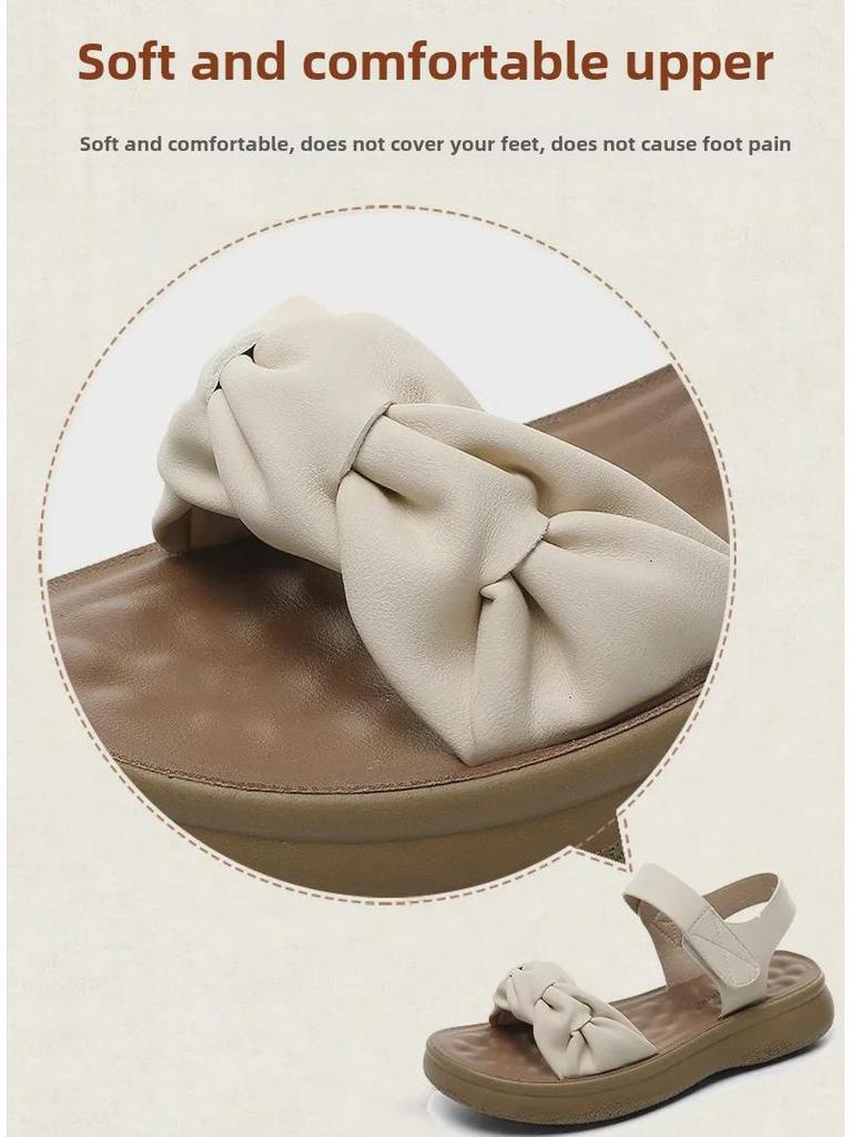 Letní klínkové sandály mámy 2025: Měkká podrážka, střední podpatek, univerzální pohodlí pro ženy středního věku