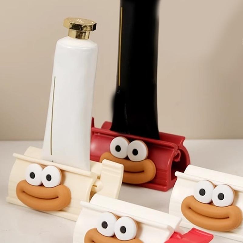 Space Saving Toothpaste Tube Squeezer With Roller Mechanism Easy Installation Nontoxic Plastic For Hand Cream Cosmetic Tube