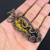 Bumble Bee Jasper Jewelry, 999 Copper Wire Wrapped Gemstone Pendant, Handmade Pendant, For Memorial Day