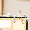 3D Duck Ornament Resin Cartoon Mini Duck Figurine Computer TV Monitor Decoration Collectible for Friends Gift Car Screen Display