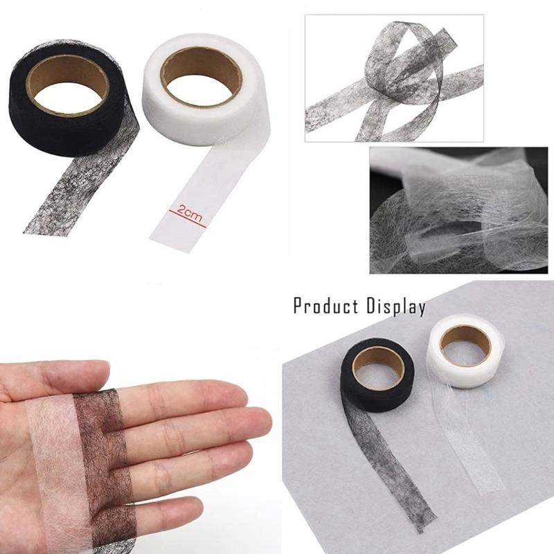 Iron On Hemming Tape Hot Melt Double Sided Hemming Tape Trouser Edge Pastes for Clothes Pants Dresses Curtains