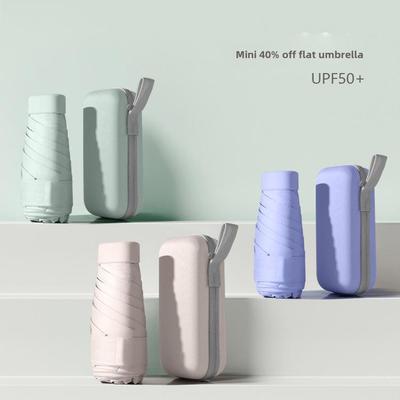 Women's Ultralight Six-Fold Sun Protection Capsule Umbrella - Portable, Anti-UV, Customizable Logo