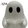 Cute Ghost Figurines for Home Decor Halloween Mini Reading Book Ornament, 3D Printed Little Minimalist Figurine, Durable PLA Creative Statues