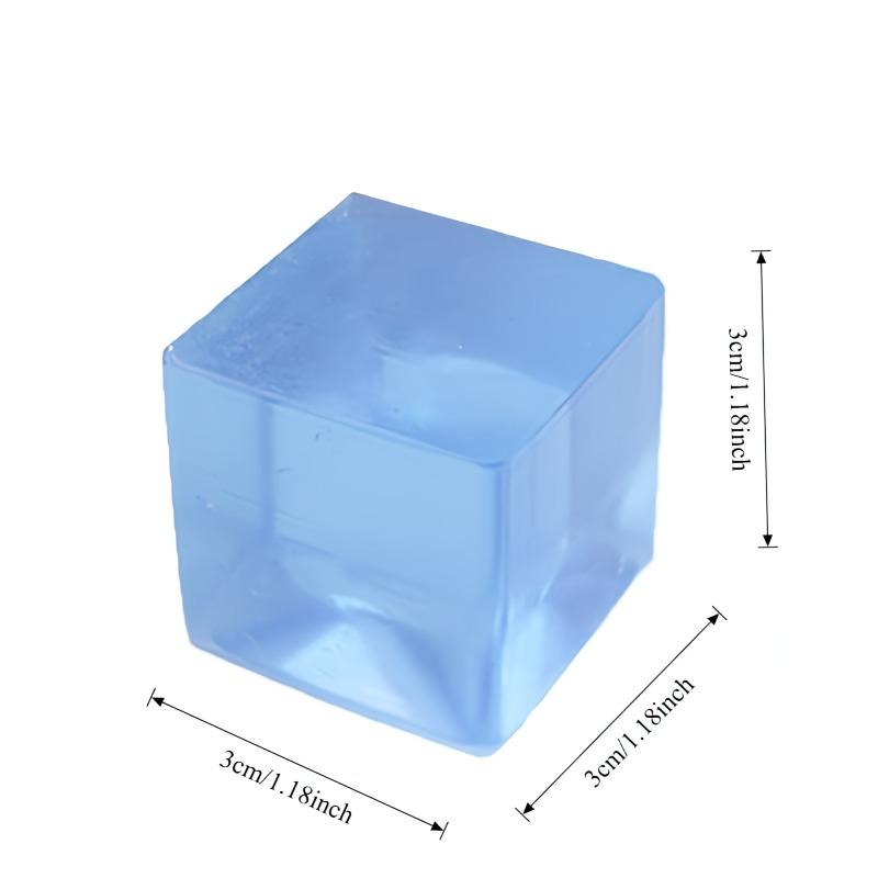 Cute Ice Cube Squishy Squeeze Toys Release Stress Transparent Small Ice Block Fidget Toy Mini Squeezing Toy Christmas Gifts