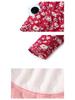 Floral Plus-Size Women's Cotton Jacket with Velvet Lining - Warm and Loose for Autumn/Winter