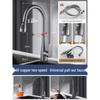 All-Copper Kitchen Pull-Out Faucet with 360° Rotation & Dual-Use Hot/Cold for Vegetable Sink