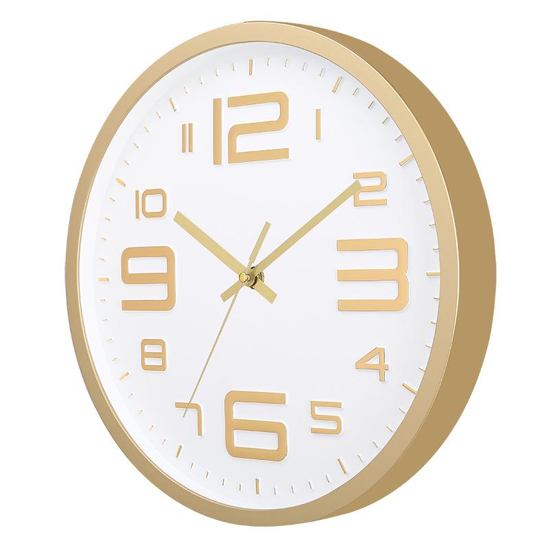 12 Inch 30CM Silent Wall Clock, Creative and Fashionable, Three-dimensional Digital Minimalist Clock for Home Living Room