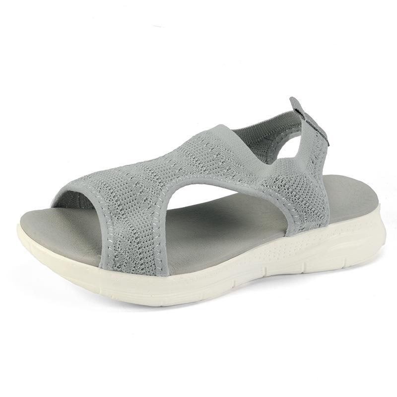 2024 Women's Casual Slip-On Flying Woven Sandals with Low Heels