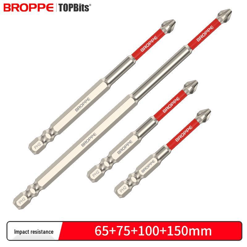 Impact-Resistant Magnetic Phillips Screwdriver Bit Set - High Torque, Non-Slip S2 for Electric Drills.