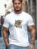 Men'S T-Shirt, Featuring a Cartoon Zombie Shark Design