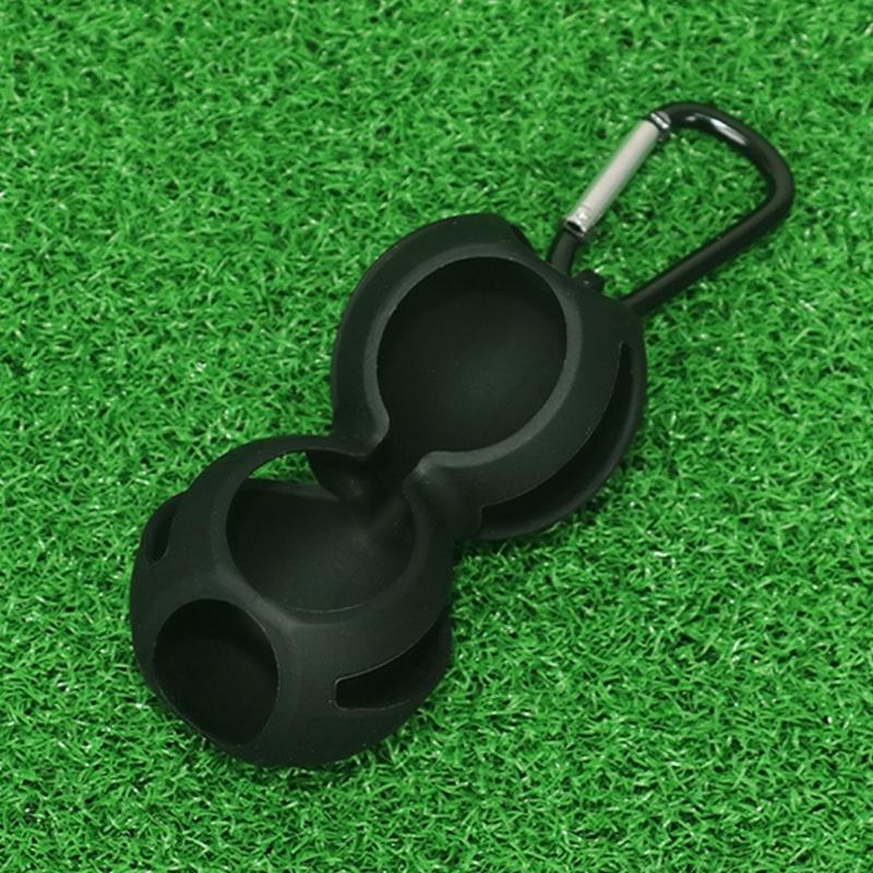Golf Ball and Accessories Organiser Bag Waterproof Silicone Golf Ball Holder With Carabiner Clip For Outdoor Sports