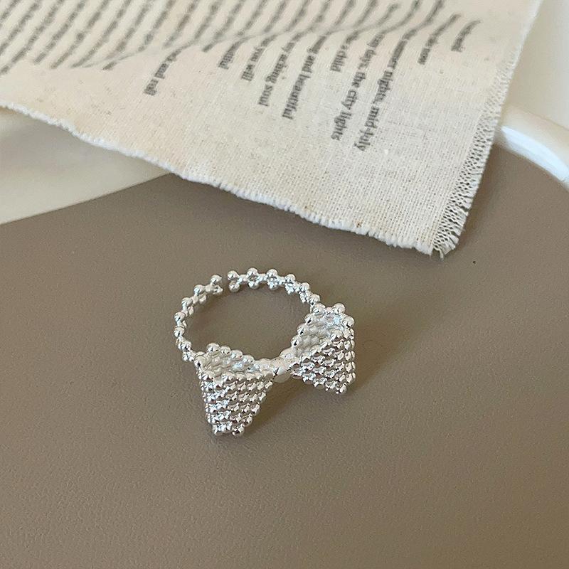 

Металлические маленькие круглые бусины, трехмерный бант, открытое кольцо, женские милые, изысканные, модные, элегантные, универсальные серьги