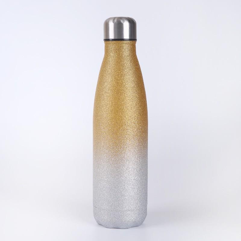 Stainless Steel Vacuum Insulated Travel Mug 500ml Gradient Design Portable Car Cup Office Outdoor Use