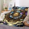 1pc Astrology Wheel Blanket Lightweight Flannel Blanket Throw Blanket For Sofa, Bed, Travel, Camping, Livingroom, Office, Couch, Chair, And Bed Yy2510