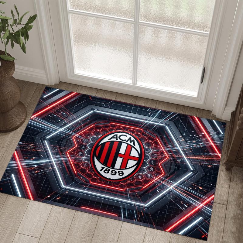 AC Milan Design Crystal Velvet Carpet Cozy Non?Slip Printed Rug For Bedroom Living Room Entrance