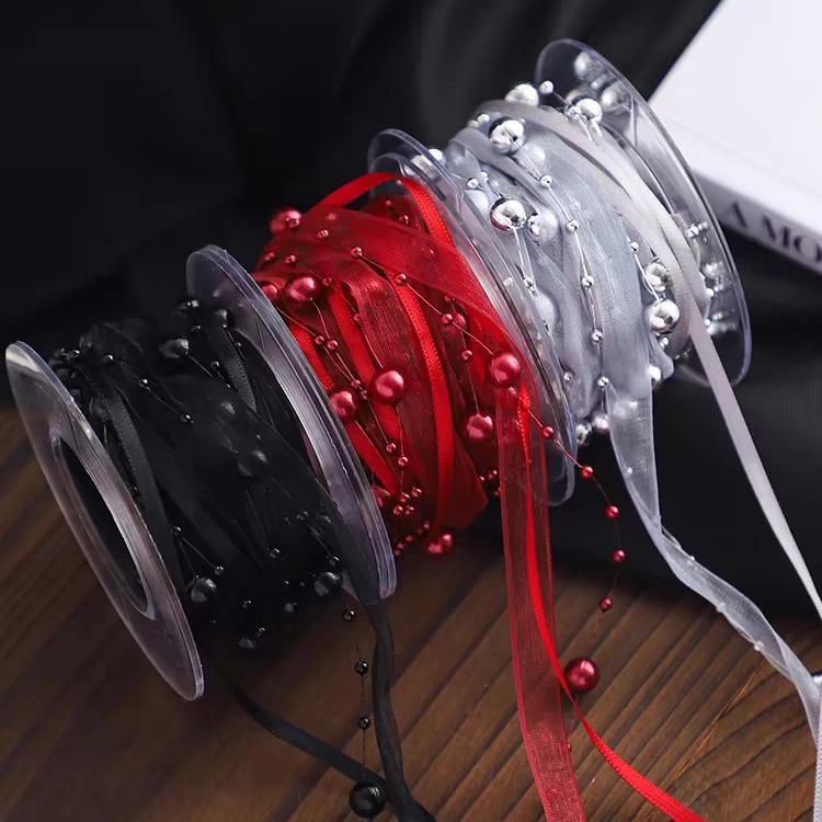 Beaded Yarn & Pearl Ribbon Handwoven Flower Shop Supplies and Accessories