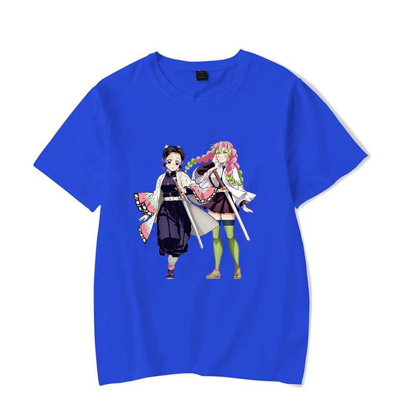 Nová horká trička s potiskem Kochou Shinobu Kanroji Mitsuri Dámská Unisexová Ležérní Volná Kulatý výstřih Kreativní Personalizovaná trička