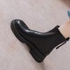 Brown Skinny Boots Women's Spring and Autumn 2025 New Versatile Martin Boots British Style Elastic Boots Single Boots Platform Short Boots