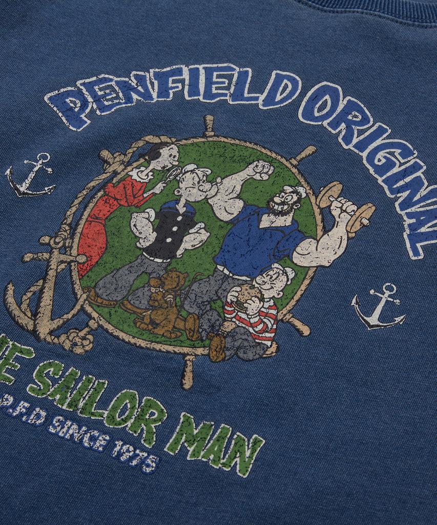 PENFIELD Indigo Single Tin Wash Vintage Artwork Short Sleeve T-Shirt Indigo_Fs2Kt17U