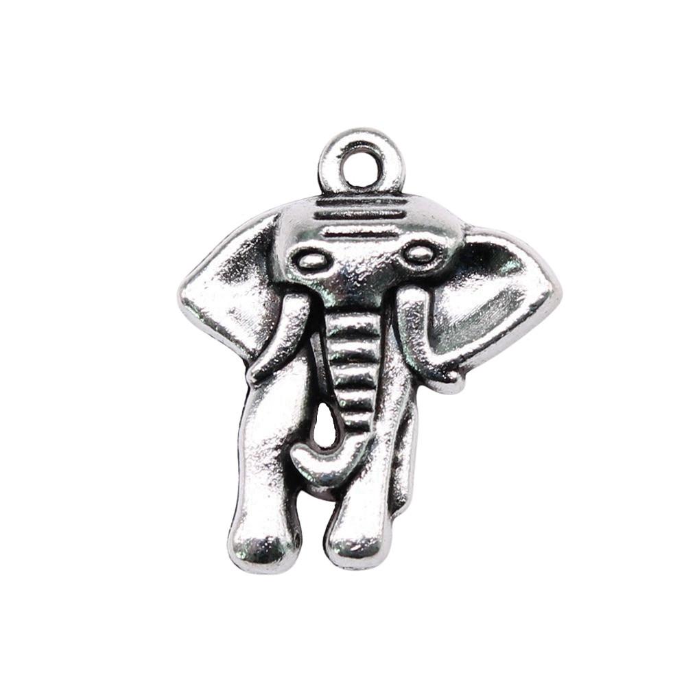 Antique Style Elephant Charms Metal Animal Pendants For DIY Jewelry Keychain Bag Accessories