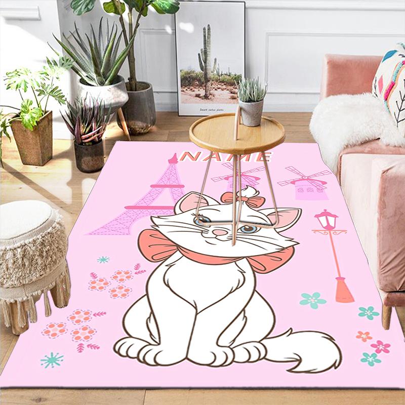 Custom 1Pc Pink Hearts Cats Rug Office Carpet Indoor Outdoor Entrance Doormat Nonslip Soft And Comfortable Living Room D916119