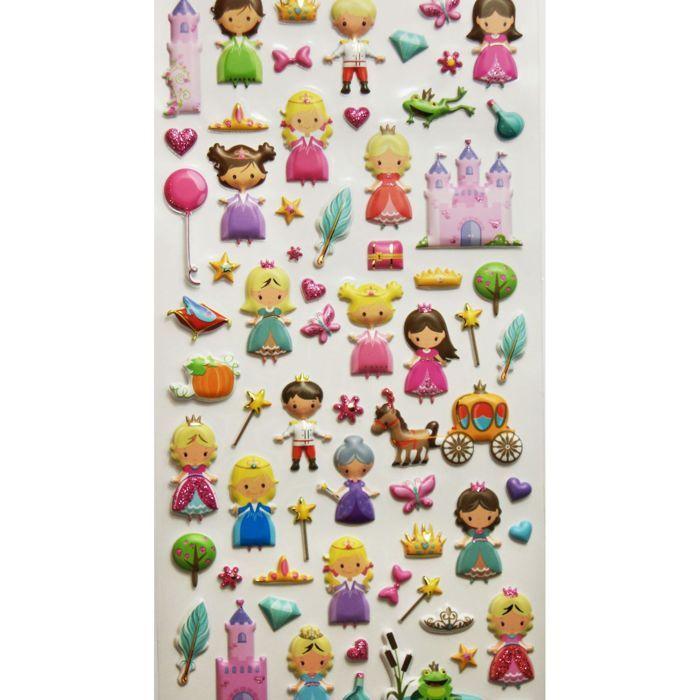 Stickers - Tweeny - Princesses - Rose - Mixte - Repositionnables