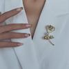 Soft Paint Rose Flower Brooches For Women Men Beauty Flower Brooch Pin Gifts Accessories