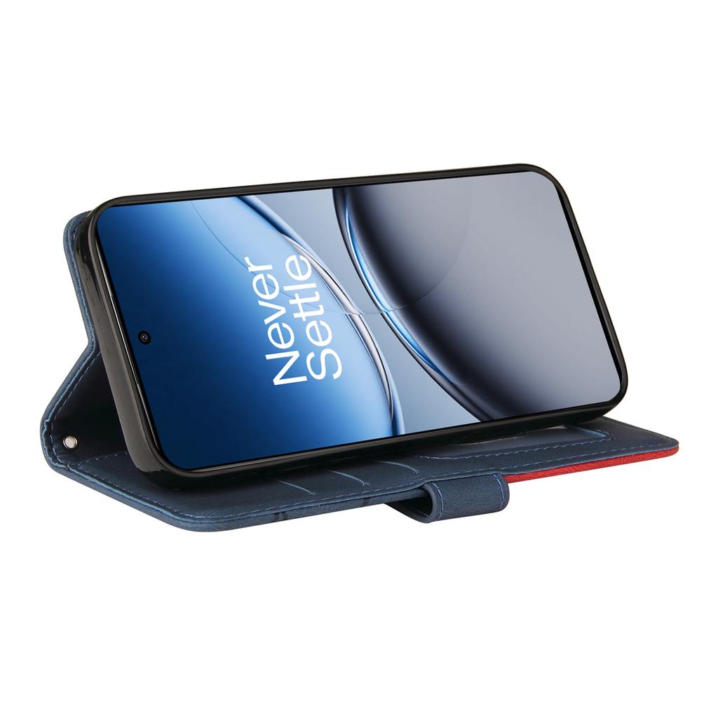 For OnePlus Nord 4 Leather Case Wallet Stand Color Splicing Phone Cover