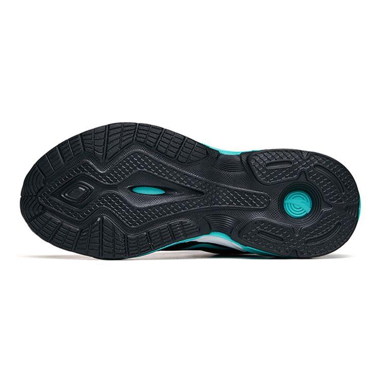 Anta Resilient Technology Shock Absorption Non-Slip Wear-Resistant Low-Top Running Shoes Kids Sneaker Silver Black Blue 312215571-4