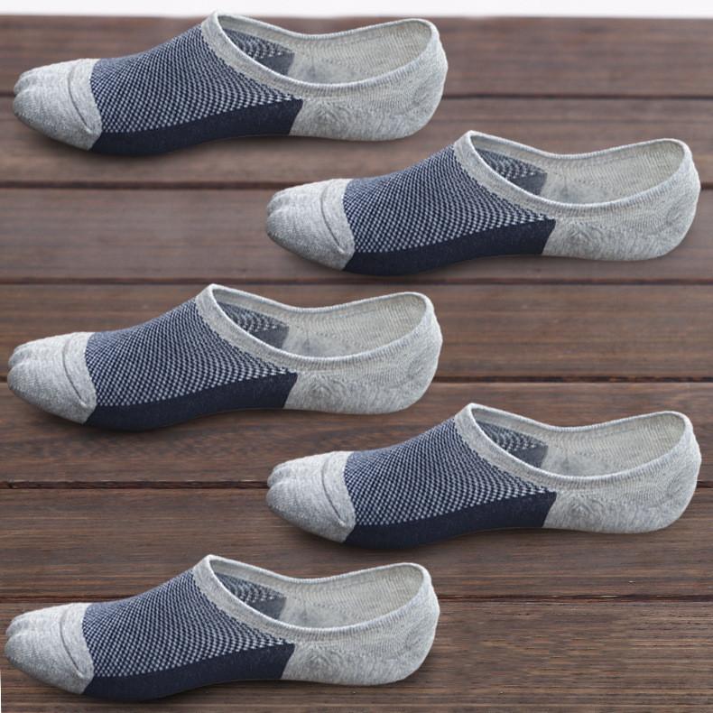 5 pairs of men's summer shallow mouth youth short socks invisible student low cut thin style
