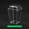 Jin Wuyuan 100ml Disposable Square Mousse Cups with Lids (100 Sets)