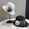 High Quality Summer Sun Hat For Women Elegant Flowers Hepburn Style Holiday Straw Hats Outdoor Travel Sun Protection Beach Hat