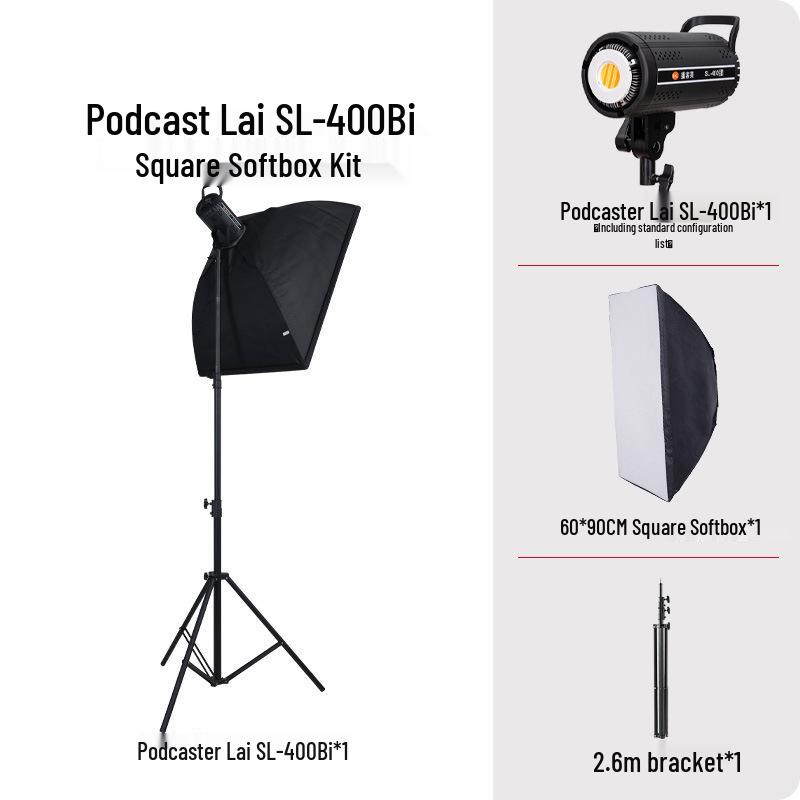 Holofote Yingbang 400W para Transmissão ao Vivo - Luz Suave de Preenchimento para Fotografia e Beleza