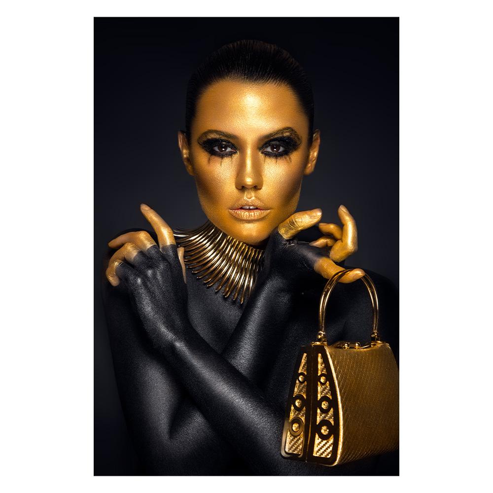 Black Gold Nude Sexy Woman Canvas Paintings On the Wall Art Posters And Prints Gold Face Girl Art Picture Home Wall Decor Cuadro