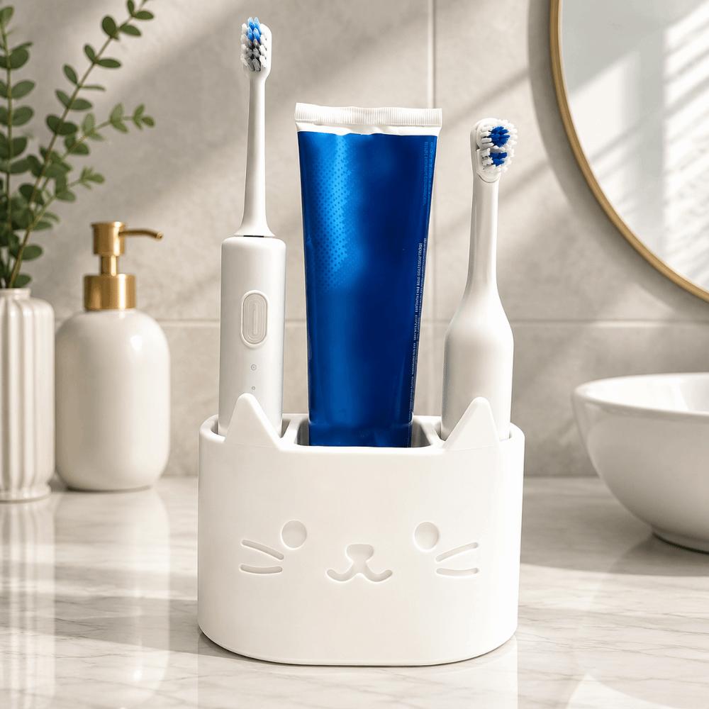 3D Printing Cat Toothbrush Holder Creative Electric Toothbrush Stand Bathroom Storage Stand  Shower