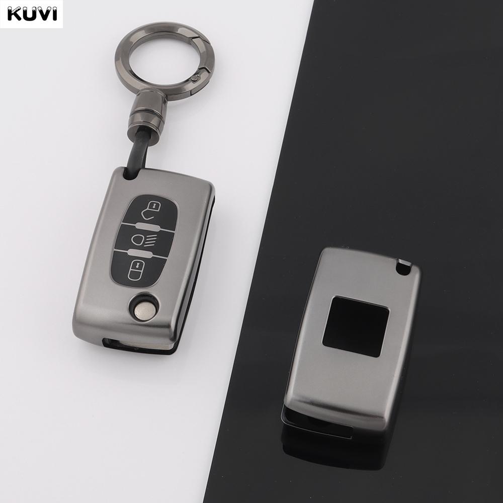Tpu Flip Car Key Case Cover Protector Fob Keychain For Citroen C2 C3 C4 C5 C6 Xsara Berlingo For Peugeot 207 307 308 407 607 807