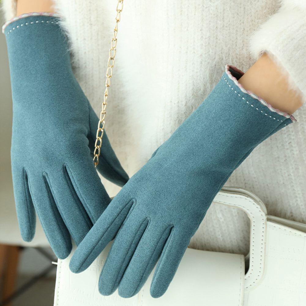 Outdoor Plus Fleece Ski Cycling  Gloves De velvet Korean Style Mittens Women  Gloves